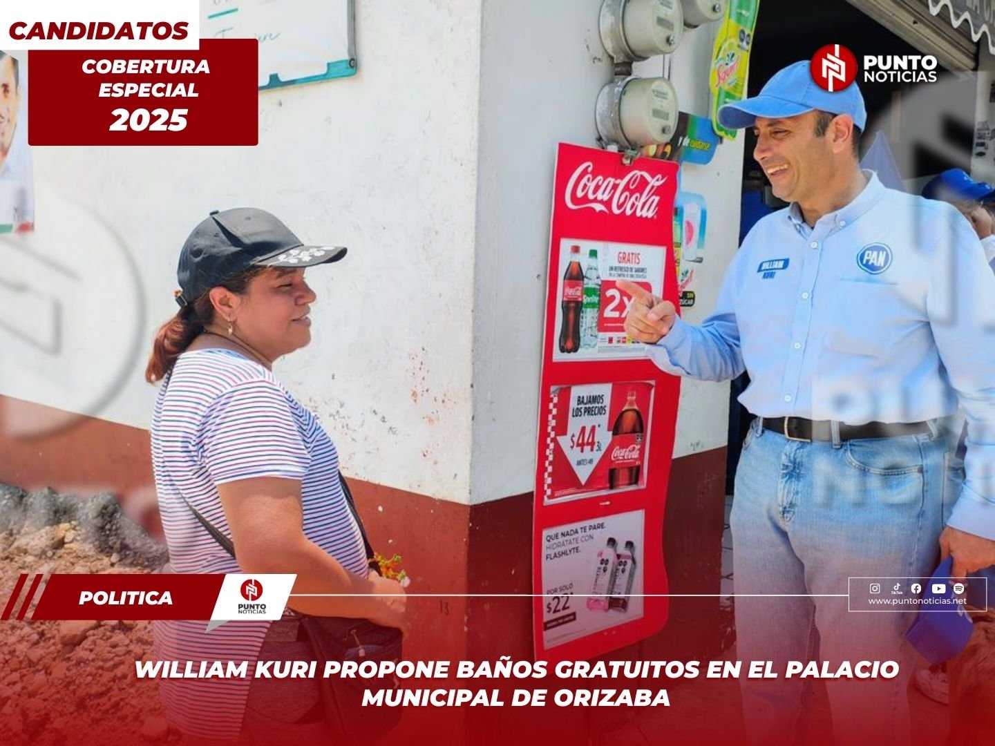 William Kuri propone baños gratuitos en el Palacio Municipal de Orizaba