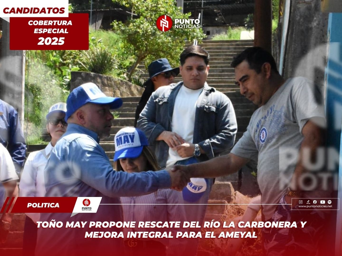 Toño May propone rescate del río La Carbonera y mejora integral para El Ameyal