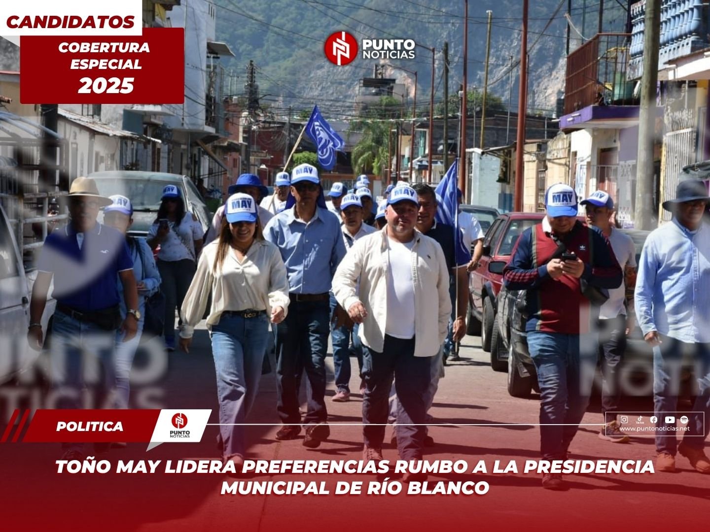 Toño May lidera preferencias rumbo a la presidencia municipal de Río Blanco