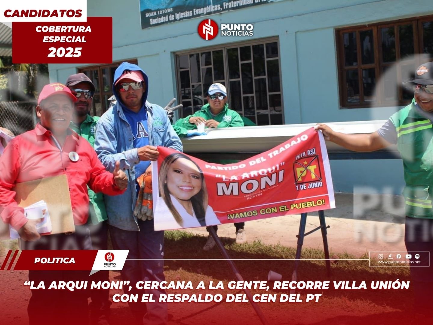 “La Arqui Moni”, cercana a la gente, recorre Villa Unión con el respaldo del CEN del PT