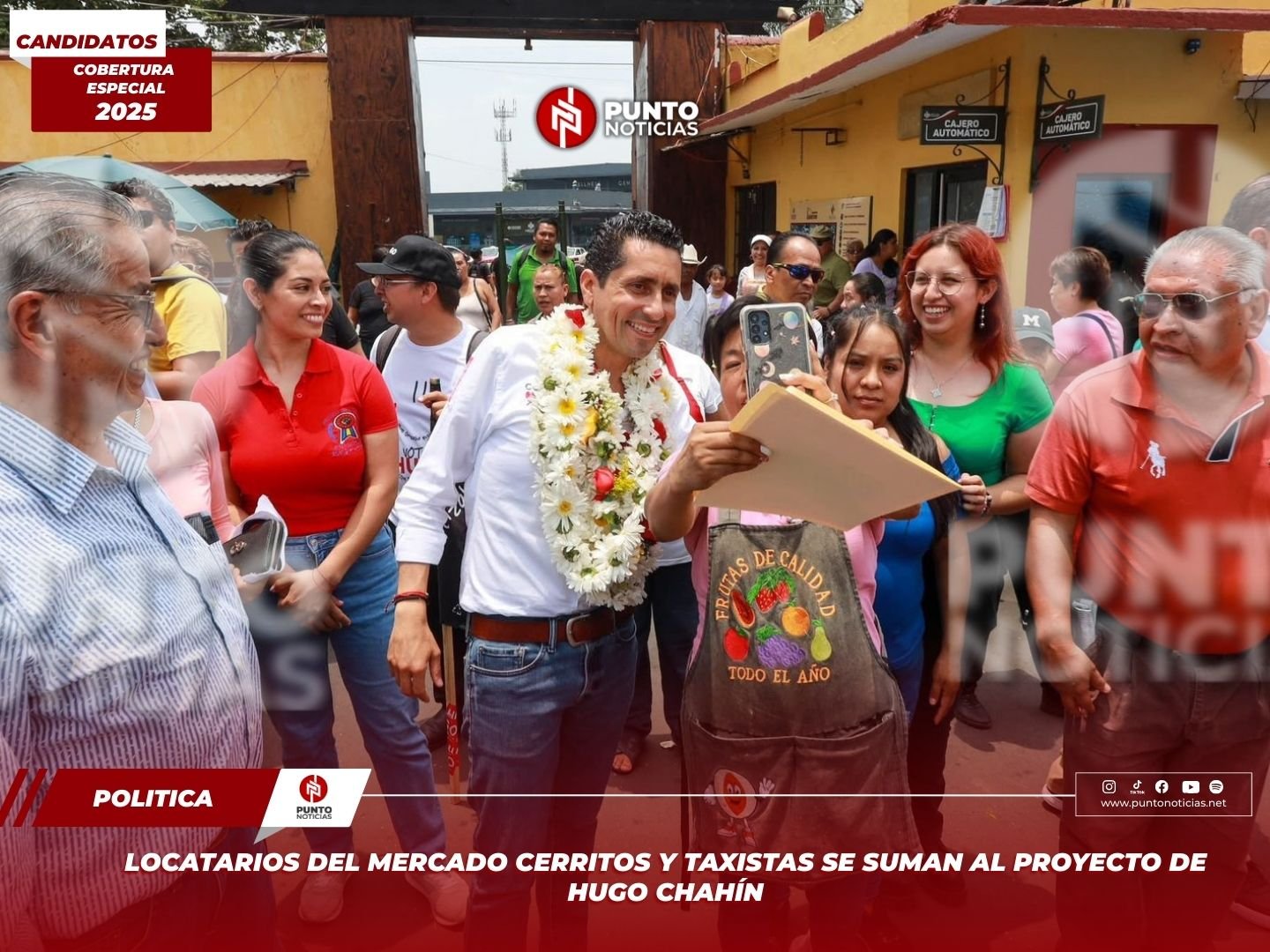 Locatarios del Mercado Cerritos y taxistas se suman al proyecto de Hugo Chahín