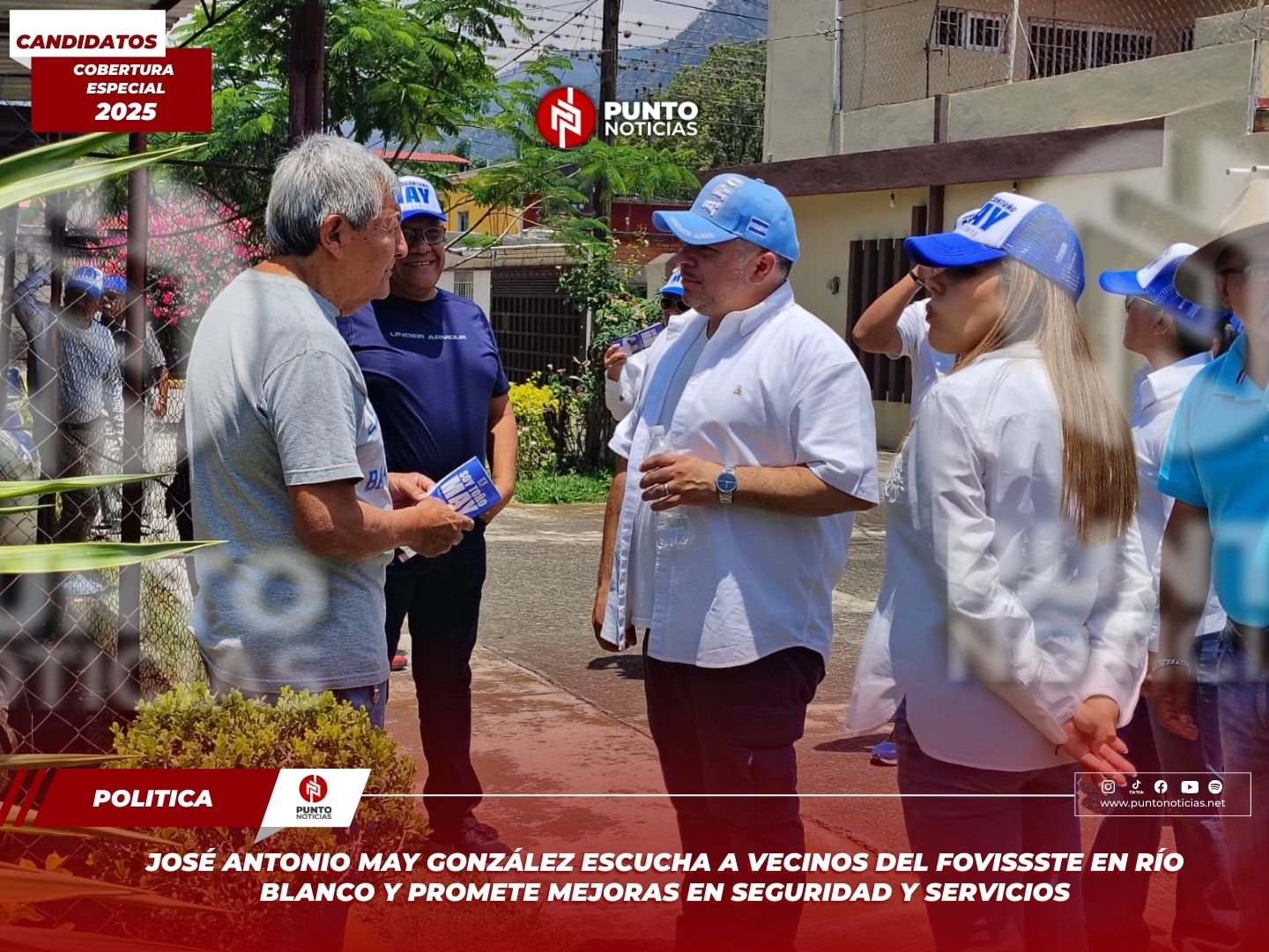 José Antonio May González escucha a vecinos del Fovissste en Río Blanco y promete mejoras en seguridad y servicios