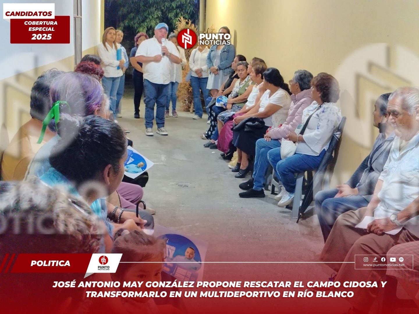 José Antonio May González propone rescatar el Campo Cidosa y transformarlo en un Multideportivo en Río Blanco