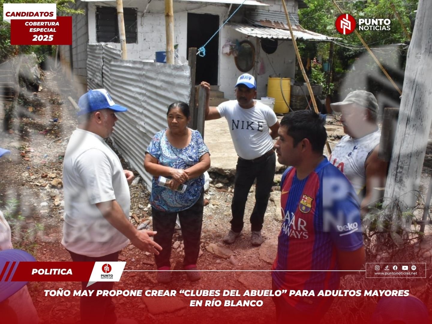 Toño May propone crear “Clubes del Abuelo” para adultos mayores en Río Blanco