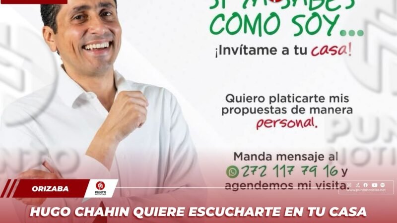 Hugo Chahin quiere escucharte en tu casa