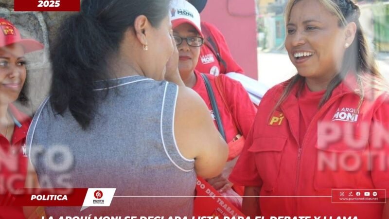 La Arquí Moni se declara lista para el debate y llama a la participación ciudadana