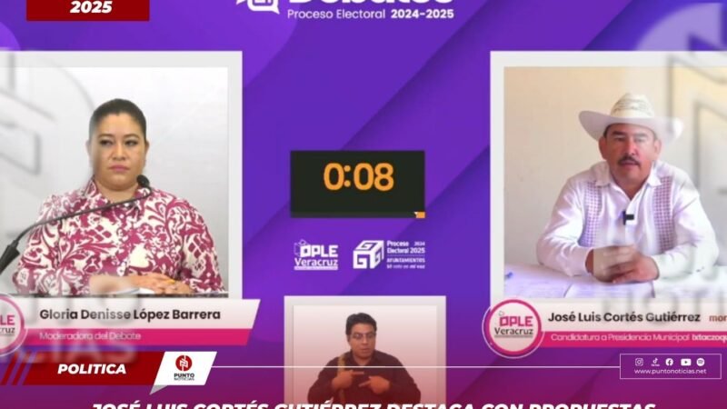 José Luis Cortés Gutiérrez destaca con propuestas sólidas durante debate electoral en Ixtaczoquitlán