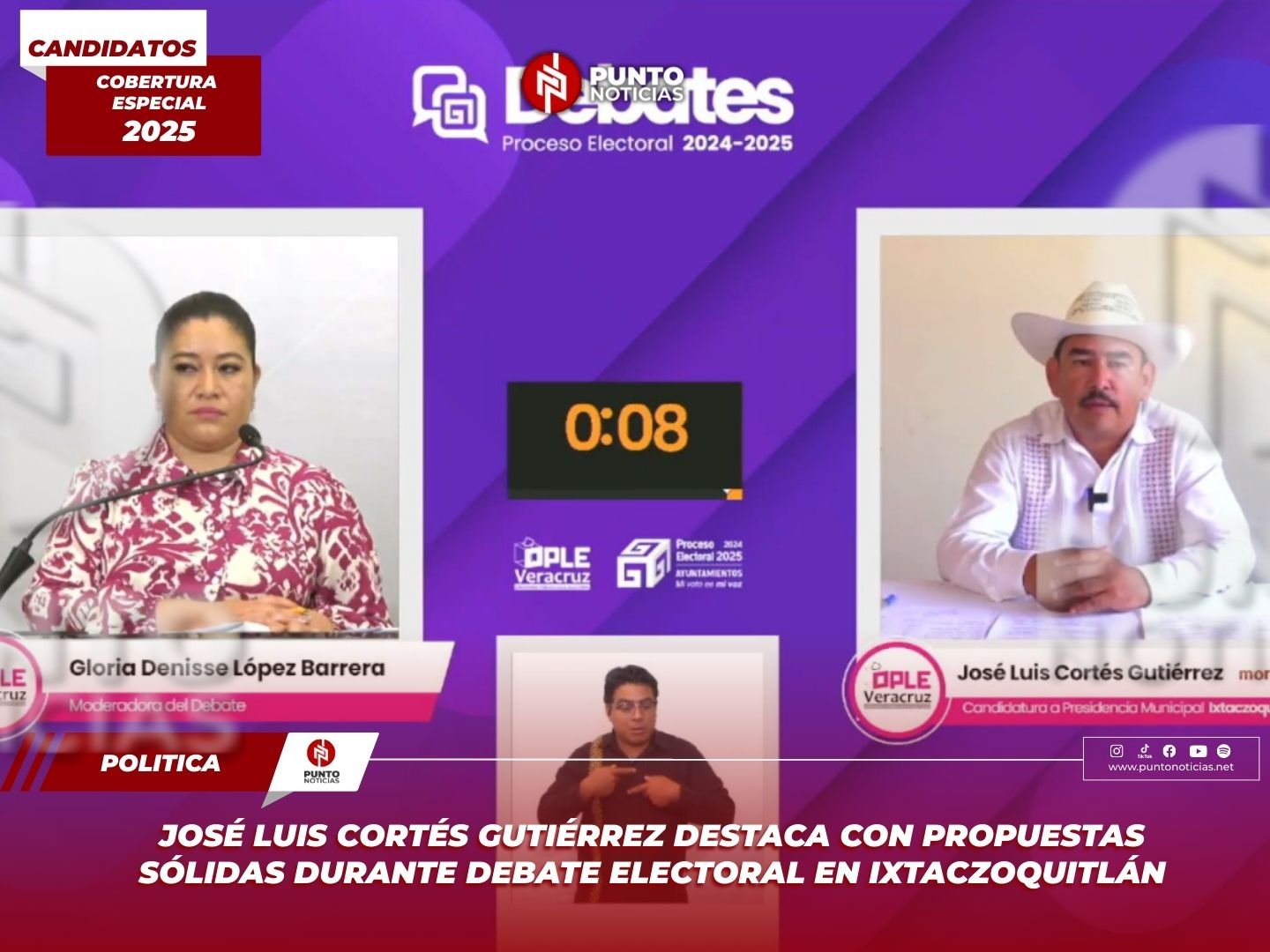 José Luis Cortés Gutiérrez destaca con propuestas sólidas durante debate electoral en Ixtaczoquitlán