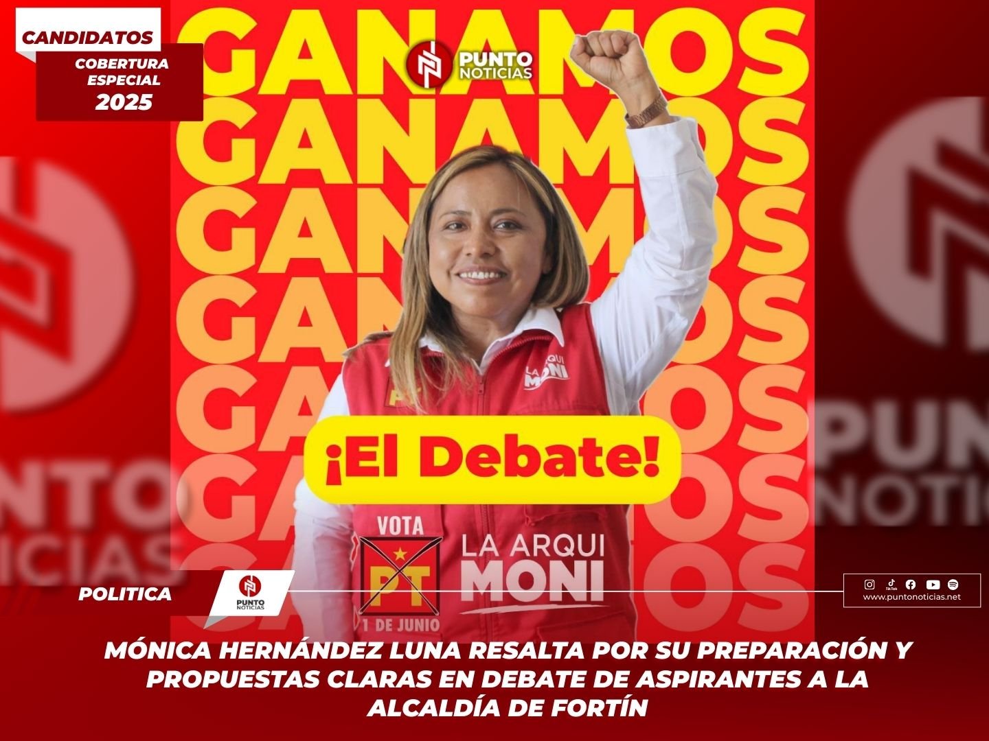 Mónica Hernández Luna resalta por su preparación y propuestas claras en debate de aspirantes a la alcaldía de Fortín