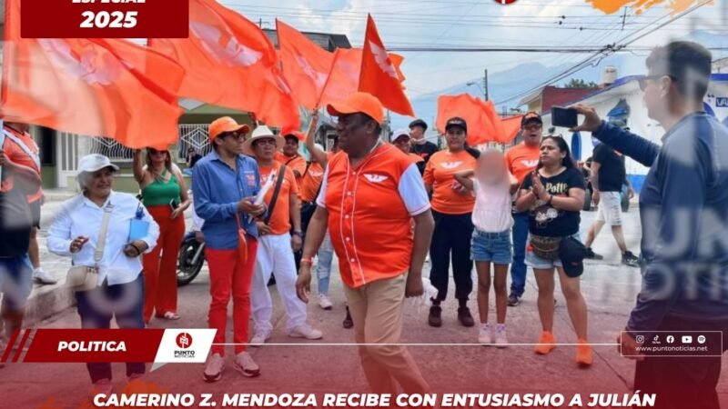 Camerino Z. Mendoza recibe con entusiasmo a Julián Ramos, candidato de Movimiento Ciudadano