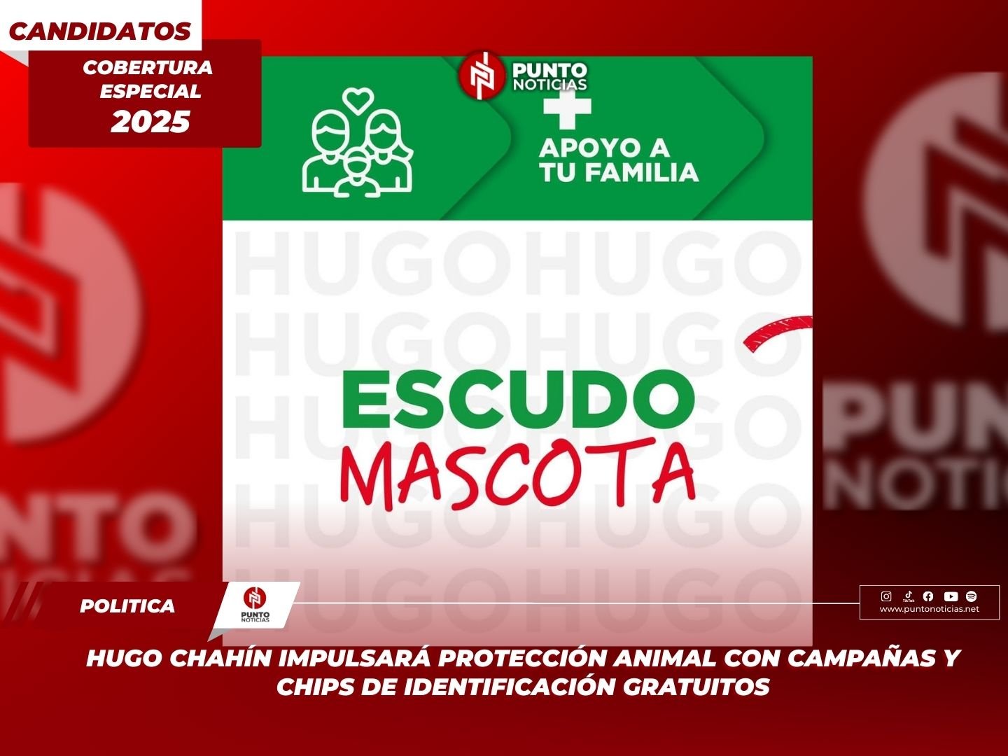 Hugo Chahín impulsará protección animal con campañas y chips de identificación gratuitos