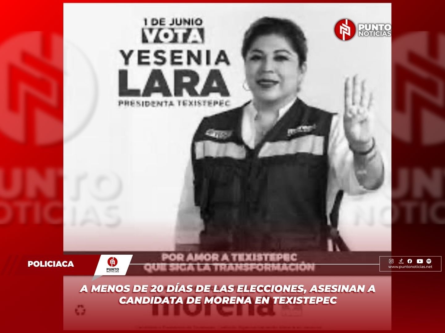A menos de 20 días de las elecciones, asesinan a candidata de Morena en Texistepec