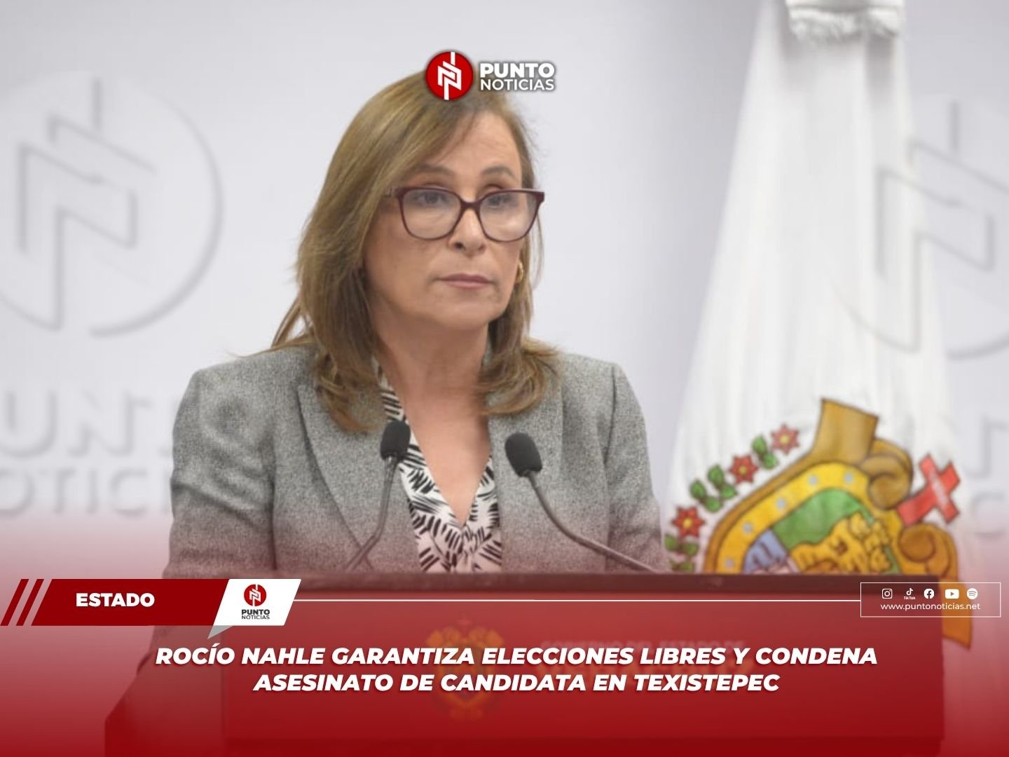 ROCÍO NAHLE GARANTIZA ELECCIONES LIBRES Y CONDENA ASESINATO DE CANDIDATA EN TEXISTEPEC
