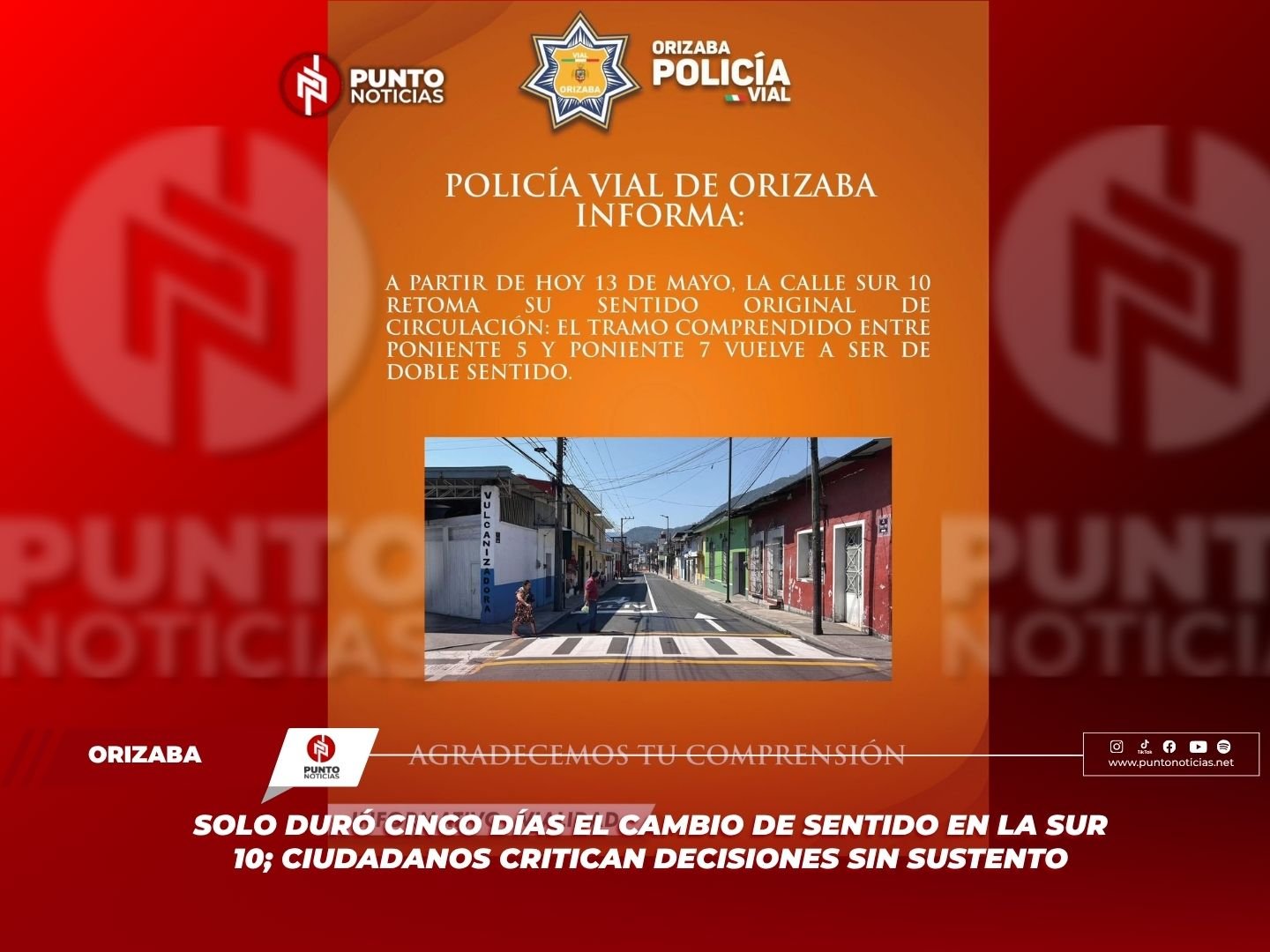 Solo duró cinco días el cambio de sentido en la Sur 10; ciudadanos critican decisiones sin sustento
