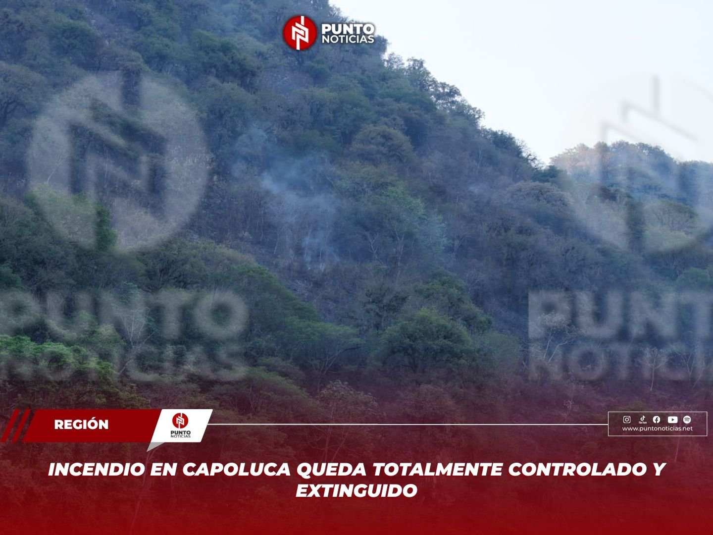 Incendio en Capoluca queda totalmente controlado y extinguido