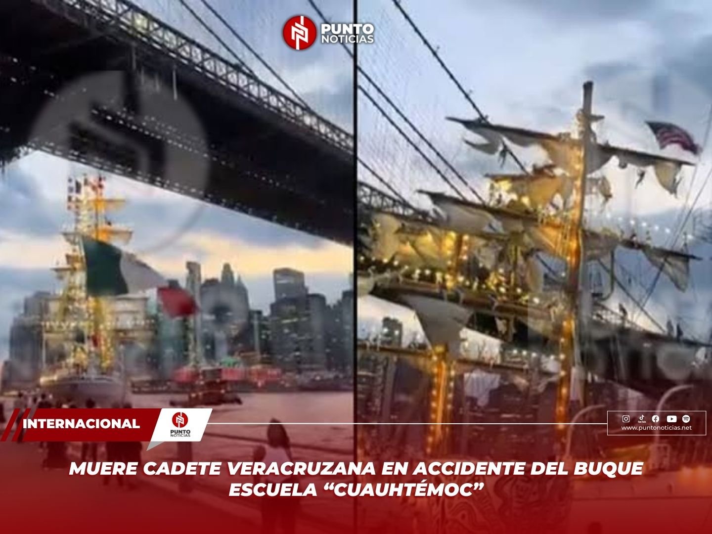 MUERE CADETE VERACRUZANA EN ACCIDENTE DEL BUQUE ESCUELA “CUAUHTÉMOC”
