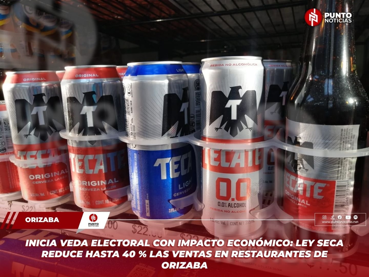 Inicia veda electoral con impacto económico: ley seca reduce hasta 40 % las ventas en restaurantes de Orizaba
