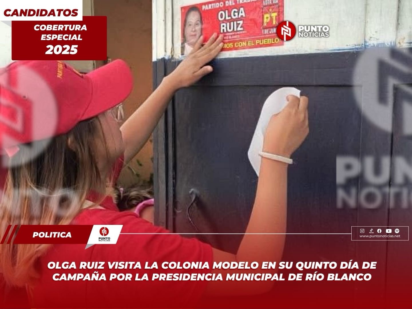 Olga Ruiz visita la Colonia Modelo en su quinto día de campaña por la presidencia municipal de Río Blanco