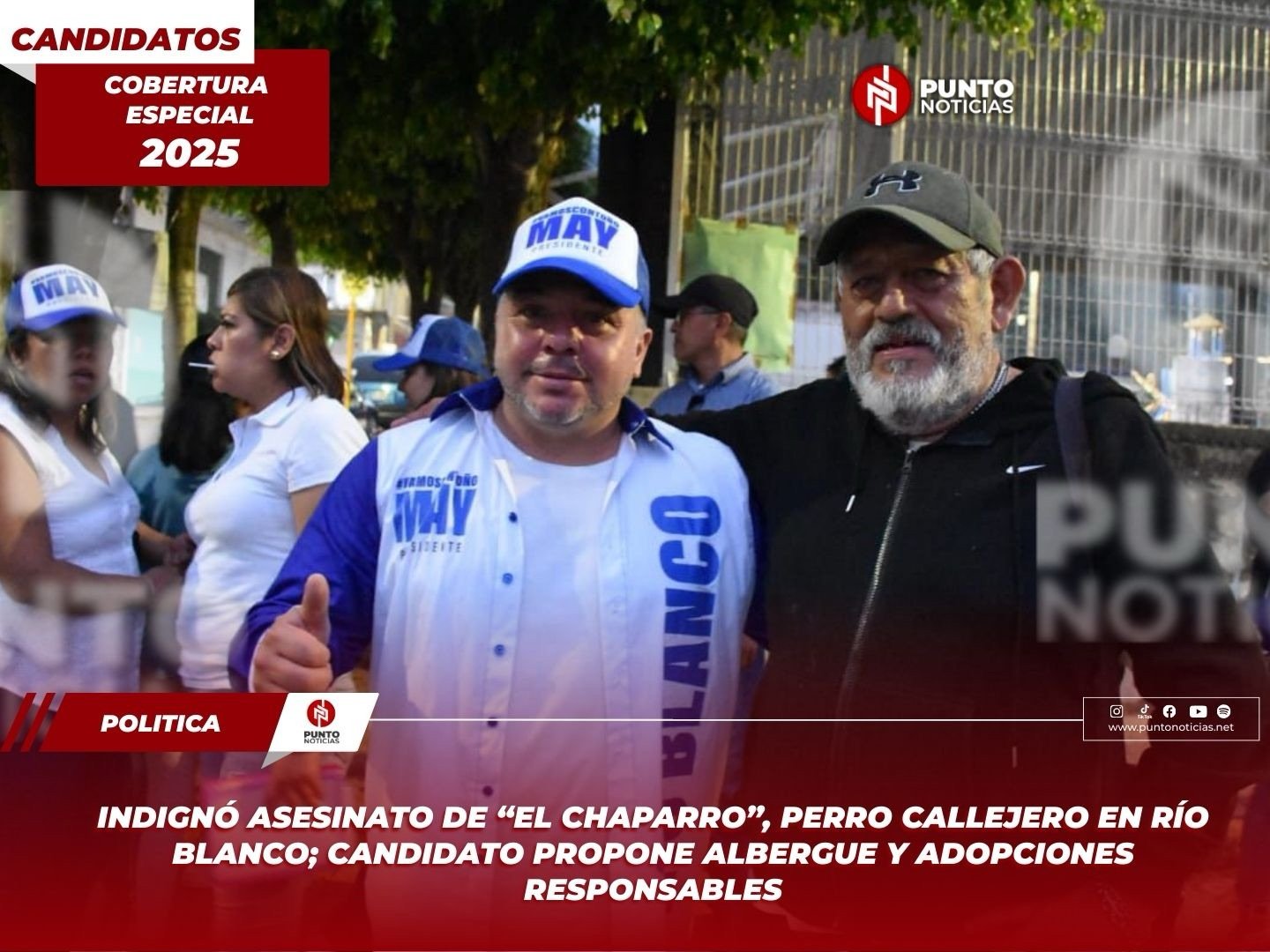 Indignó asesinato de “El Chaparro”, perro callejero en Río Blanco; candidato propone albergue y adopciones responsables