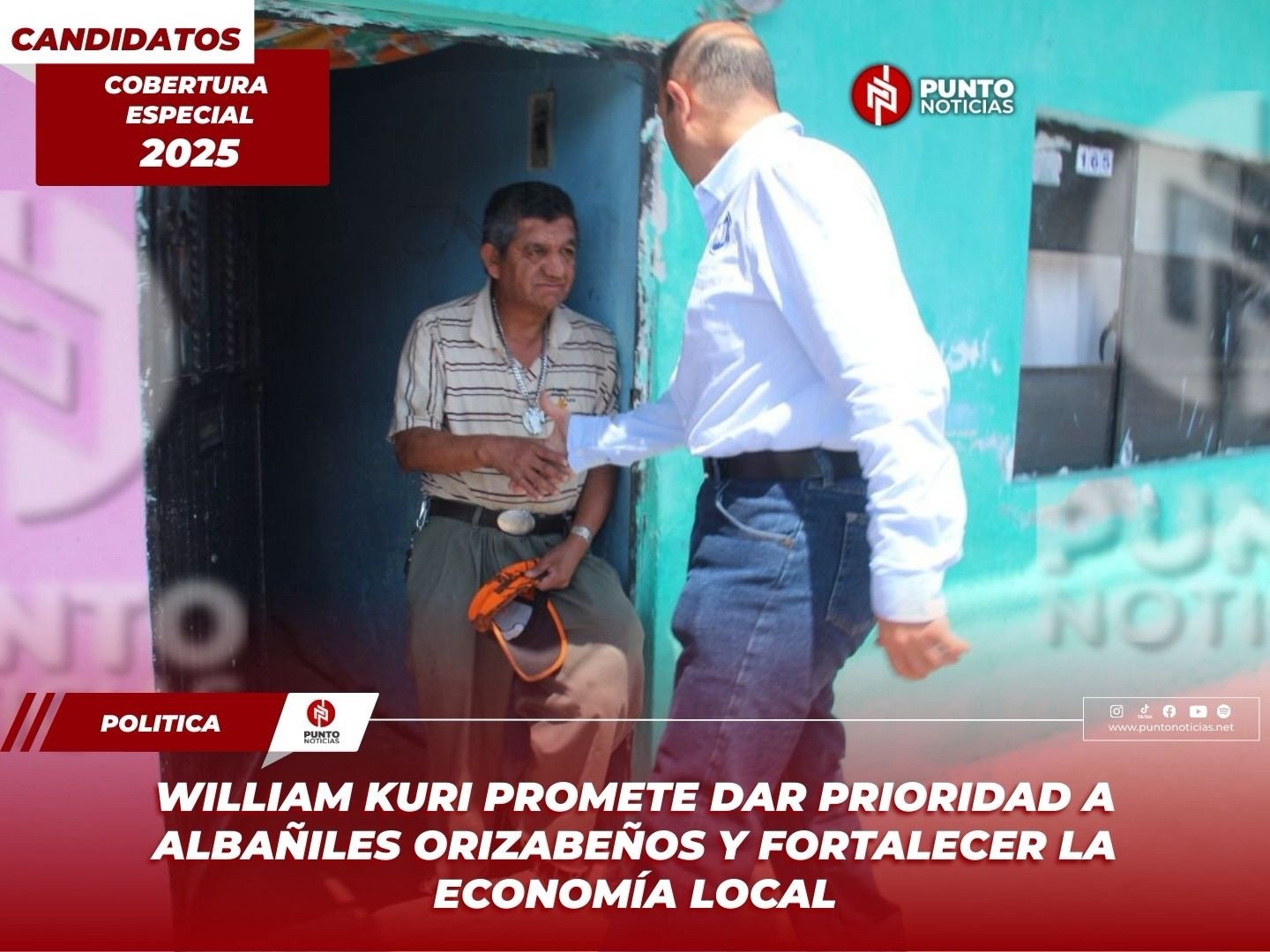 William Kuri promete dar prioridad a albañiles orizabeños y fortalecer la economía local