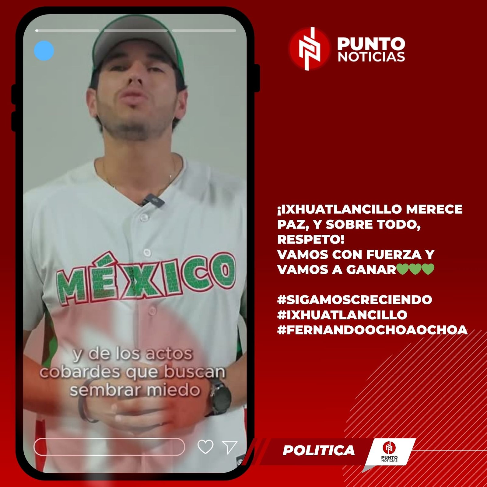 Fernando Ochoa, candidato del PVEM, condena actos de intimidación y llama a la paz en Ixhuatlancillo