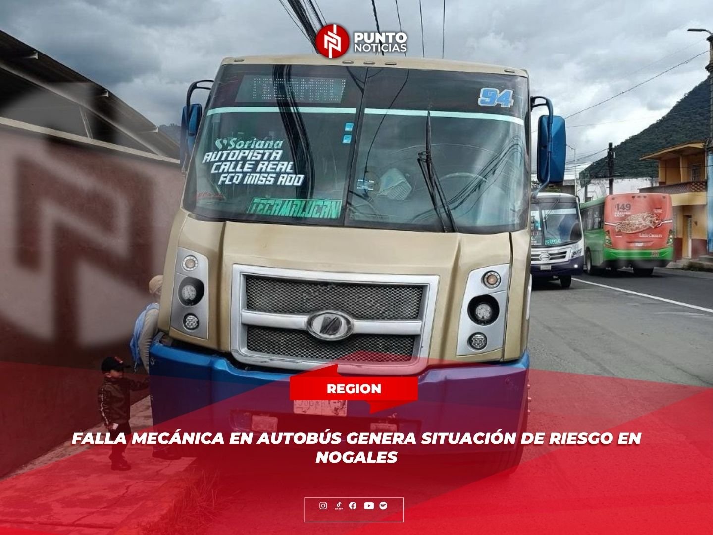 Falla Mecánica en Autobús Genera Situación de Riesgo en Nogales