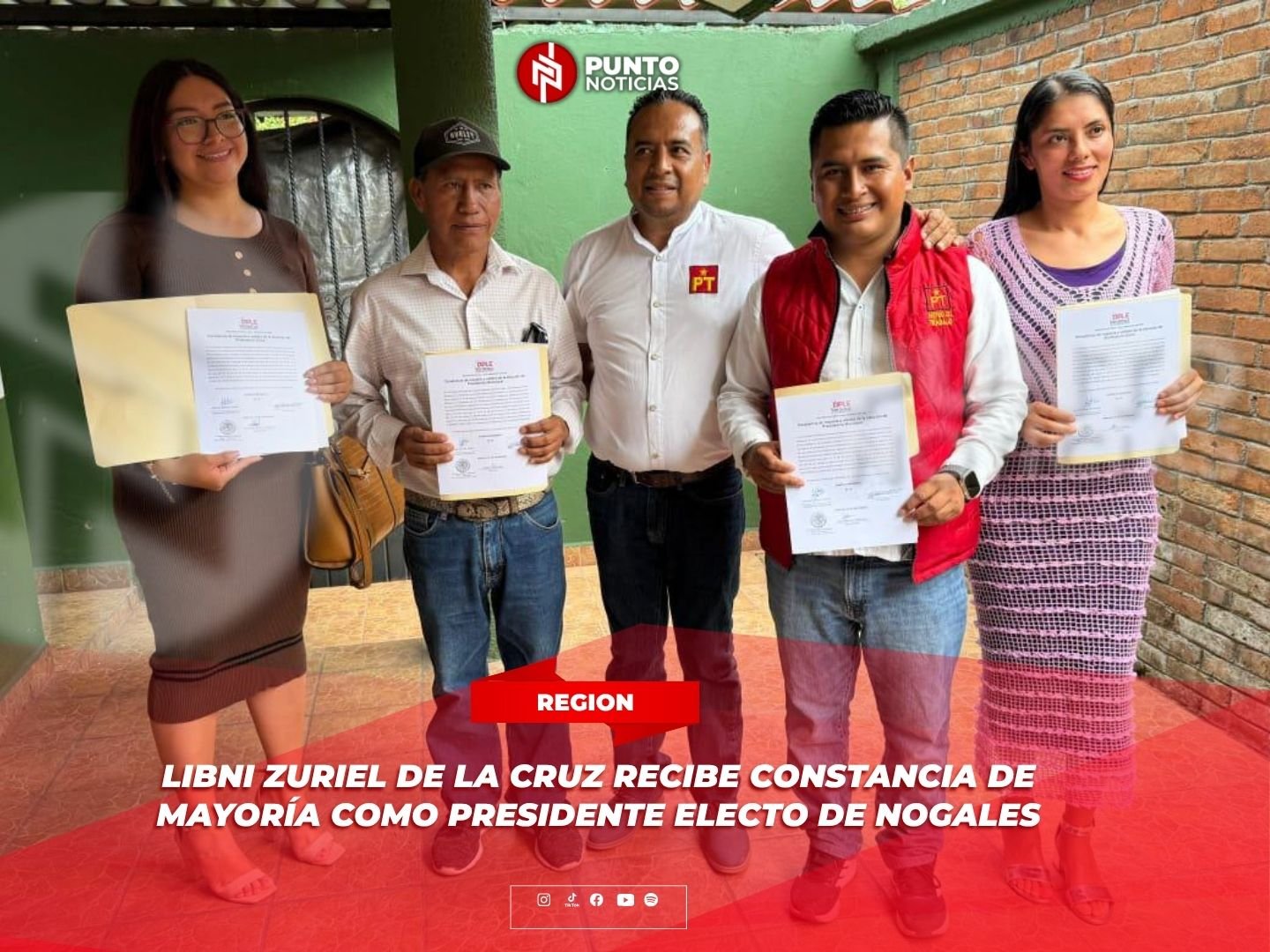 Libni Zuriel de la Cruz recibe constancia de mayoría como presidente electo de Nogales
