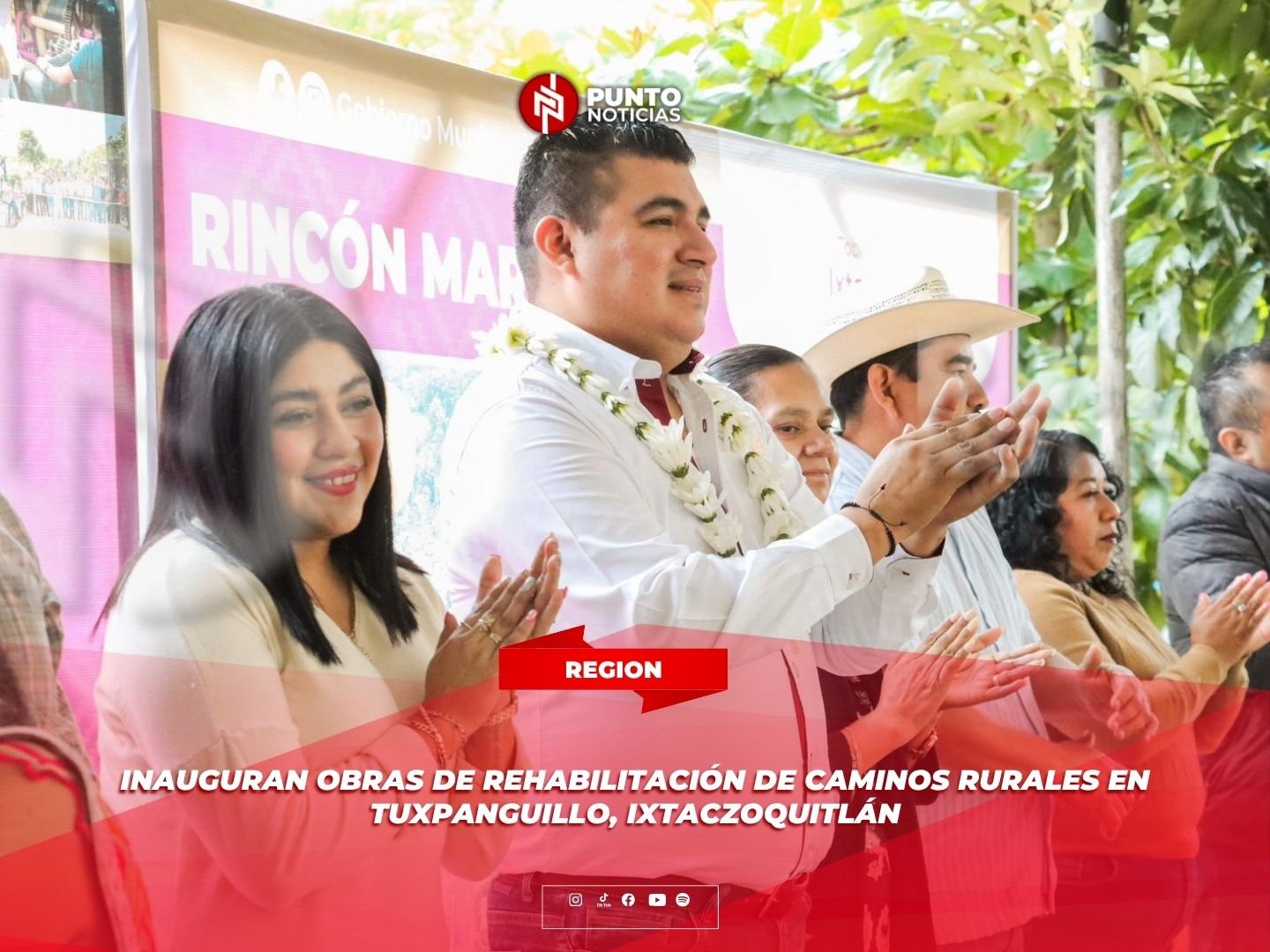 Inauguran obras de rehabilitación de caminos rurales en Tuxpanguillo, Ixtaczoquitlán
