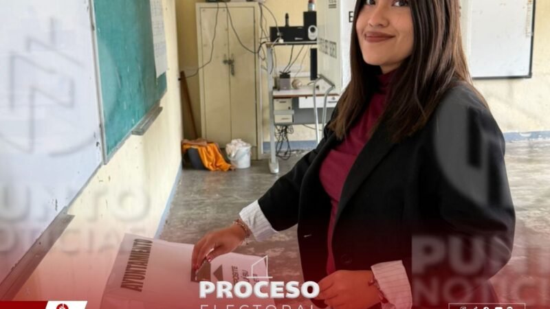 Dariana Xitlali emite su voto en Ojo Zarco y llama a la participación ciudadana