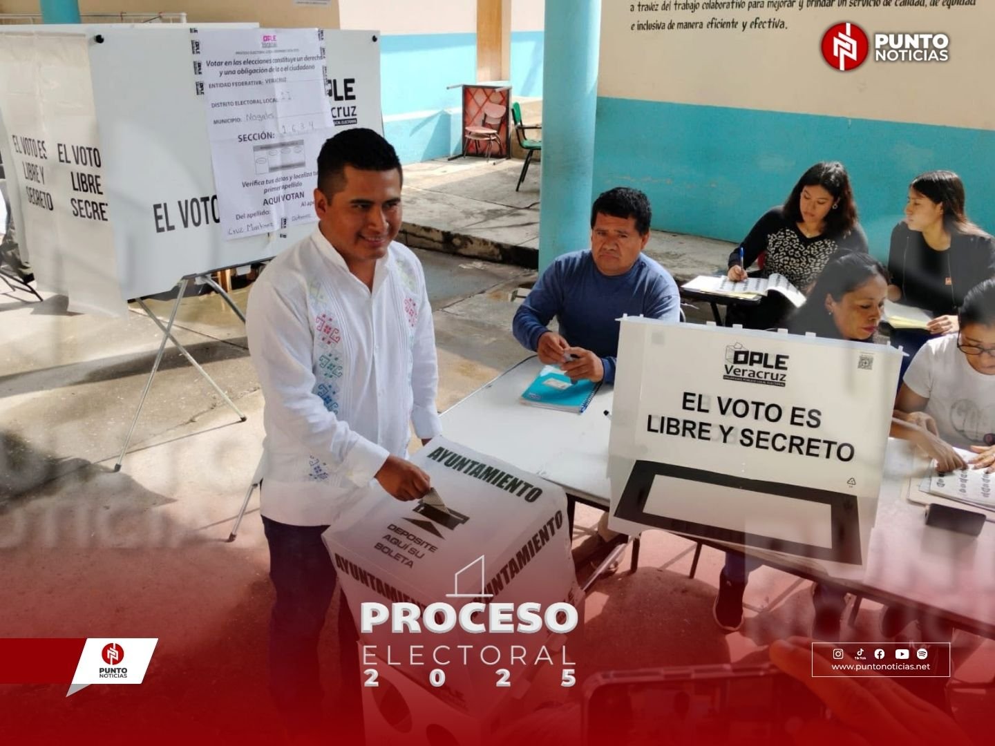 Libni Zuriel de la Cruz emite su voto y llama a la participación ciudadana