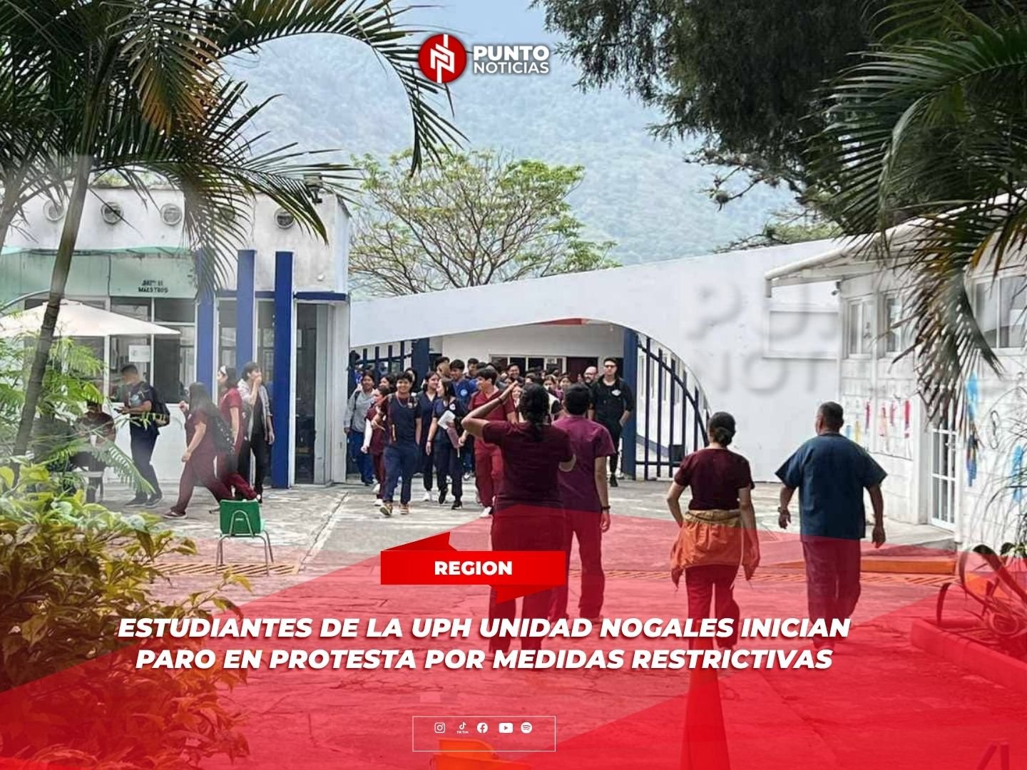 Estudiantes de la UPH Unidad Nogales inician paro en protesta por medidas restrictivas