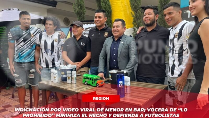 Indignación por video viral de menor en bar; vocera de “Lo Prohibido” minimiza el hecho y defiende a futbolistas