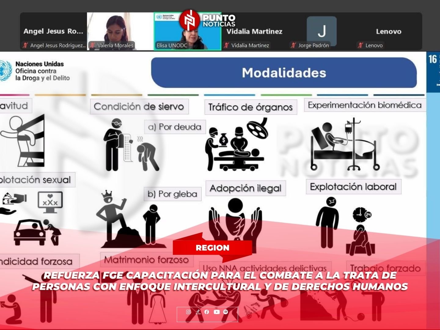 Refuerza FGE Capacitación para el Combate a la Trata de Personas con Enfoque Intercultural y de Derechos Humanos