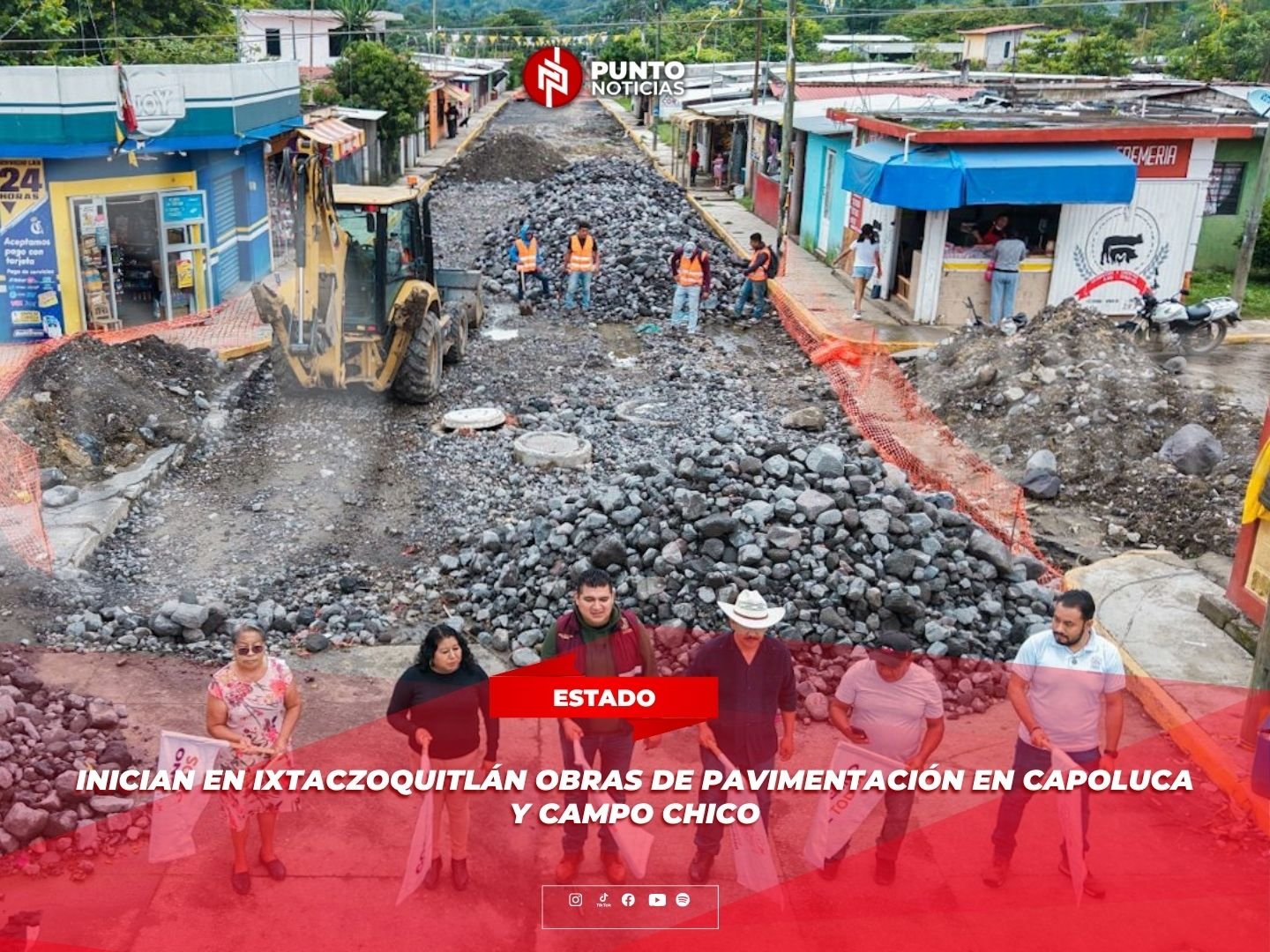 Inician en Ixtaczoquitlán obras de pavimentación en Capoluca y Campo Chico