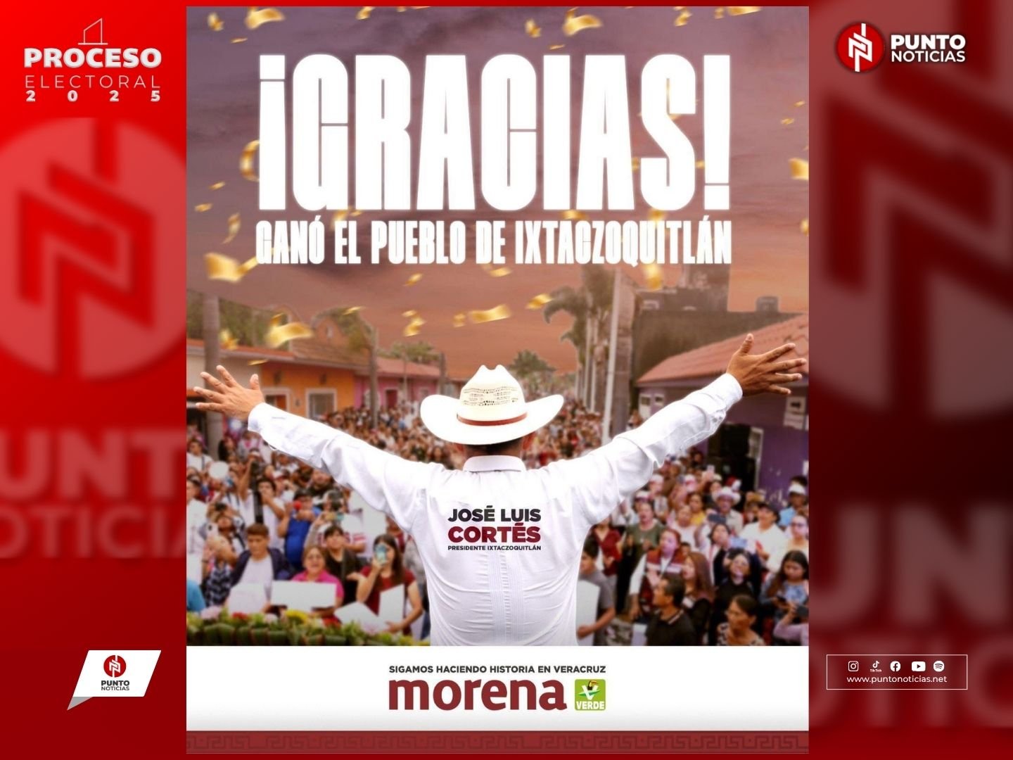 La Cuarta Transformación continuará en Ixtaczoquitlán con José Luis Cortés Gutiérrez como virtual presidente municipal electo