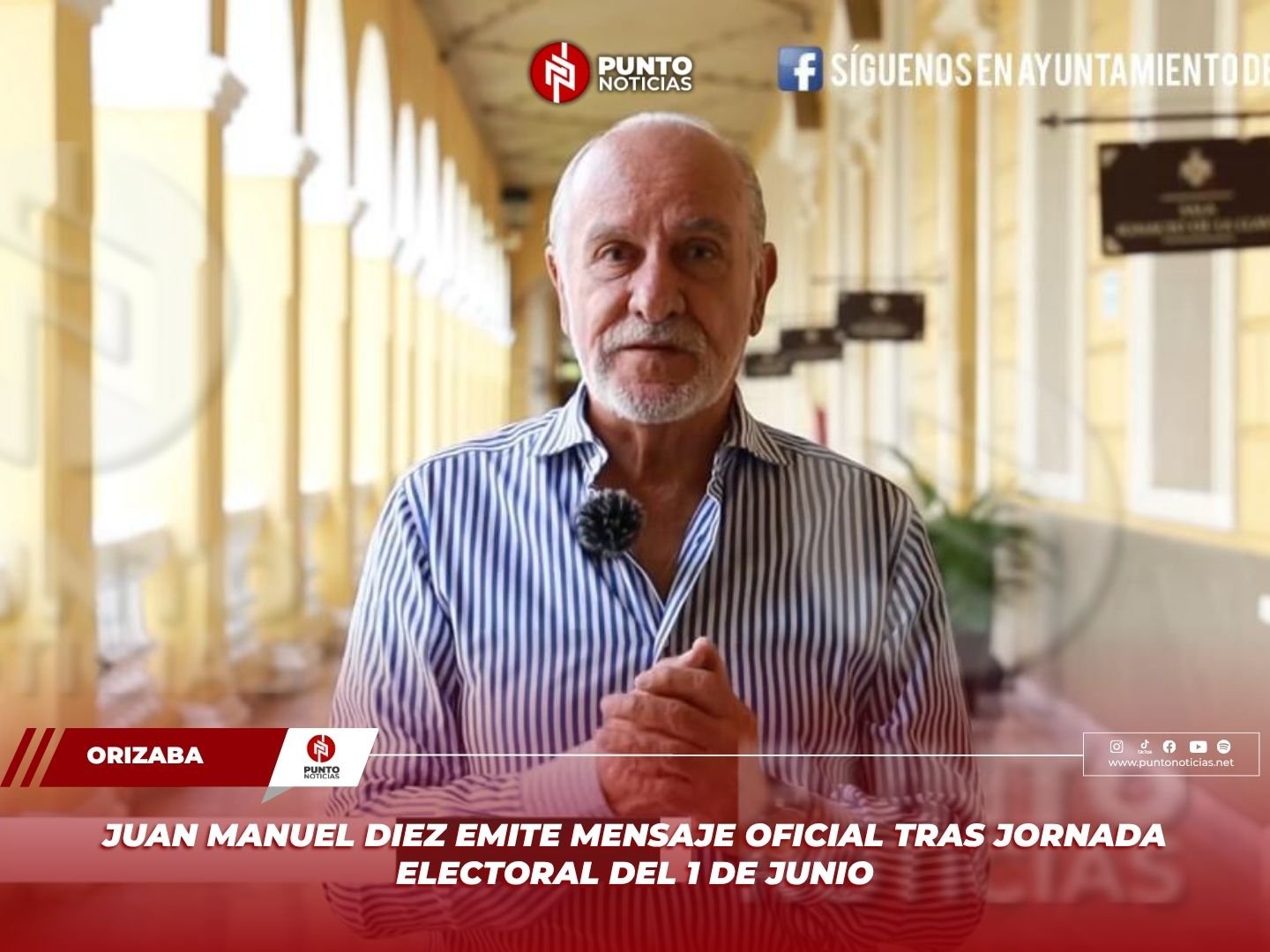Juan Manuel Diez emite mensaje oficial tras jornada electoral del 1 de junio