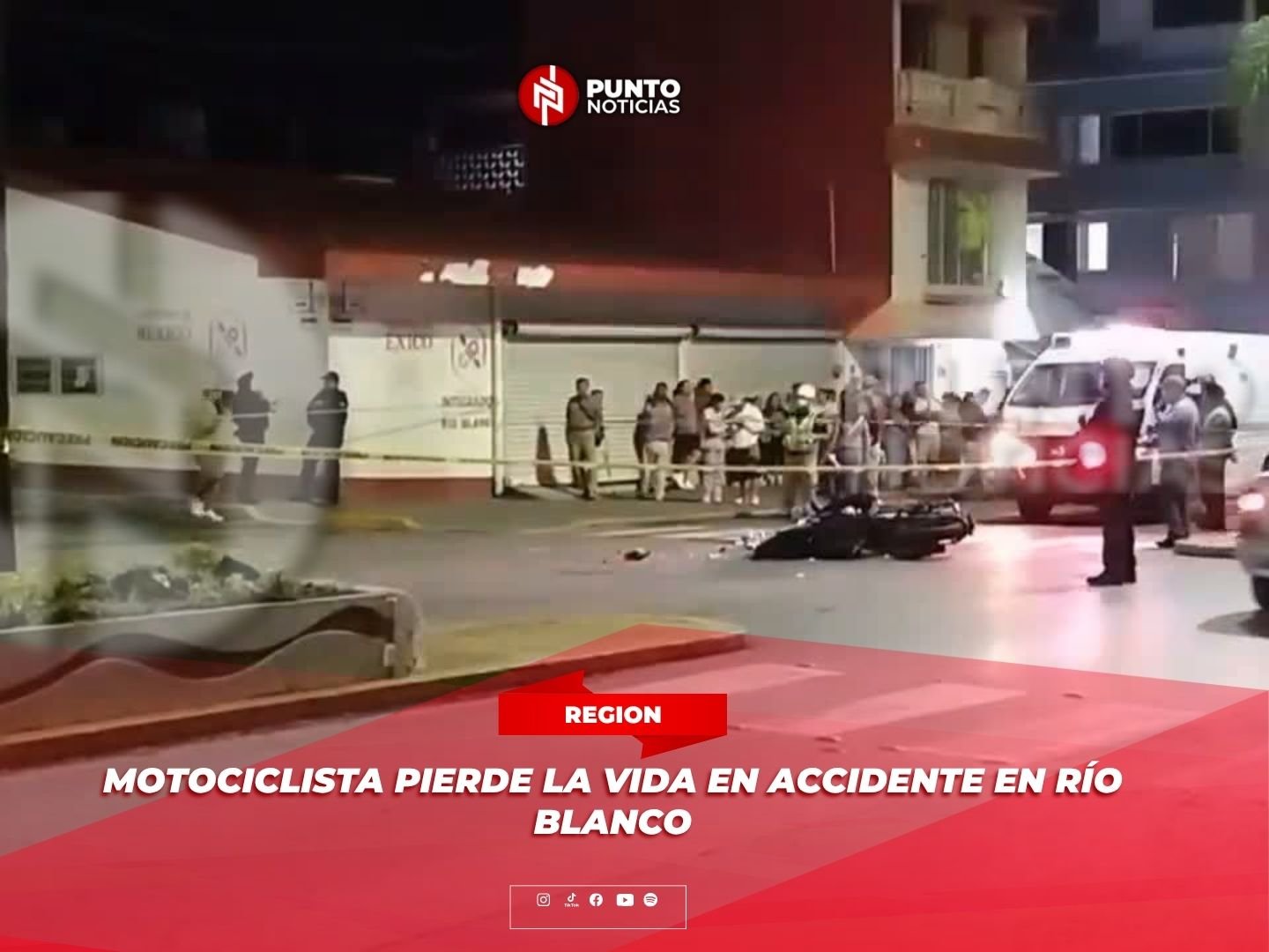 Motociclista Pierde la Vida en Accidente en Río Blanco