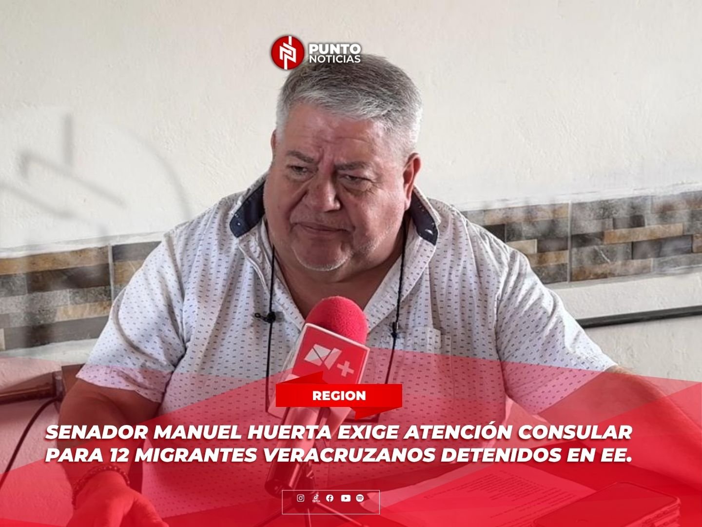 Senador Manuel Huerta exige atención consular para 12 migrantes veracruzanos detenidos en EE.