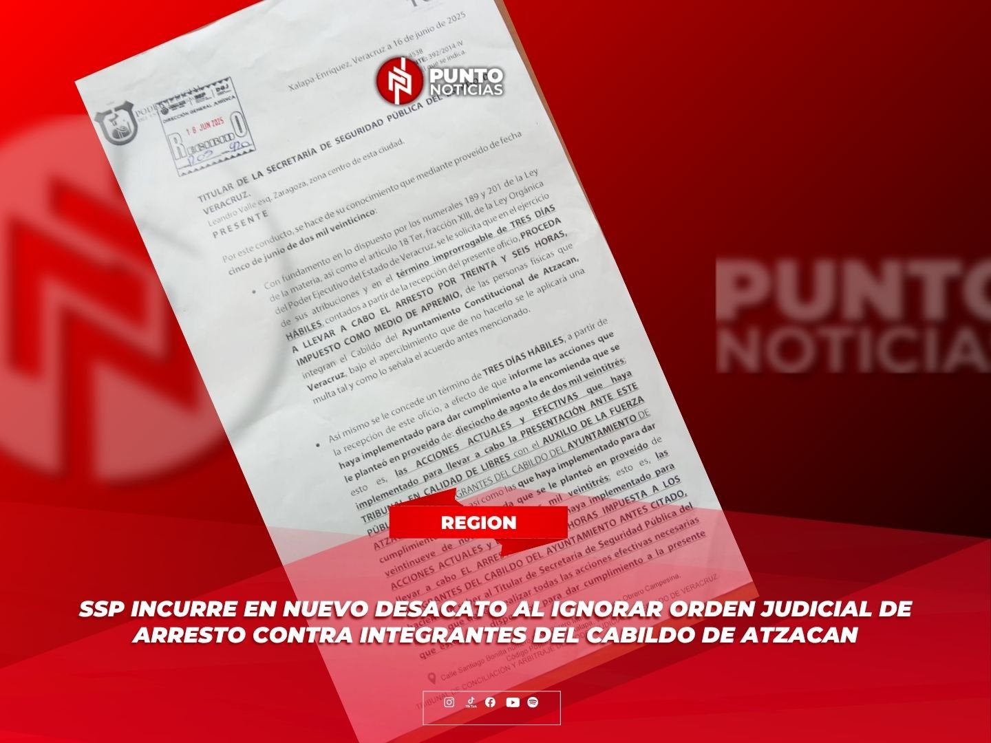 SSP incurre en nuevo desacato al ignorar orden judicial de arresto contra integrantes del cabildo de Atzacan
