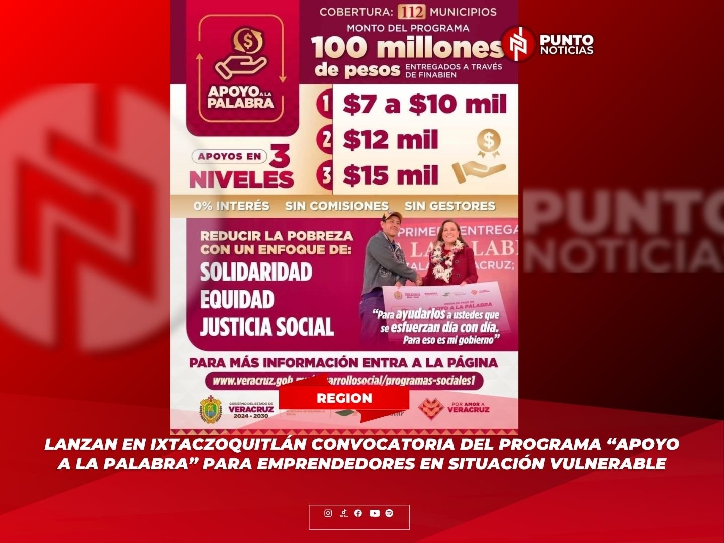 Lanzan en Ixtaczoquitlán convocatoria del programa “Apoyo a la Palabra” para emprendedores en situación vulnerable