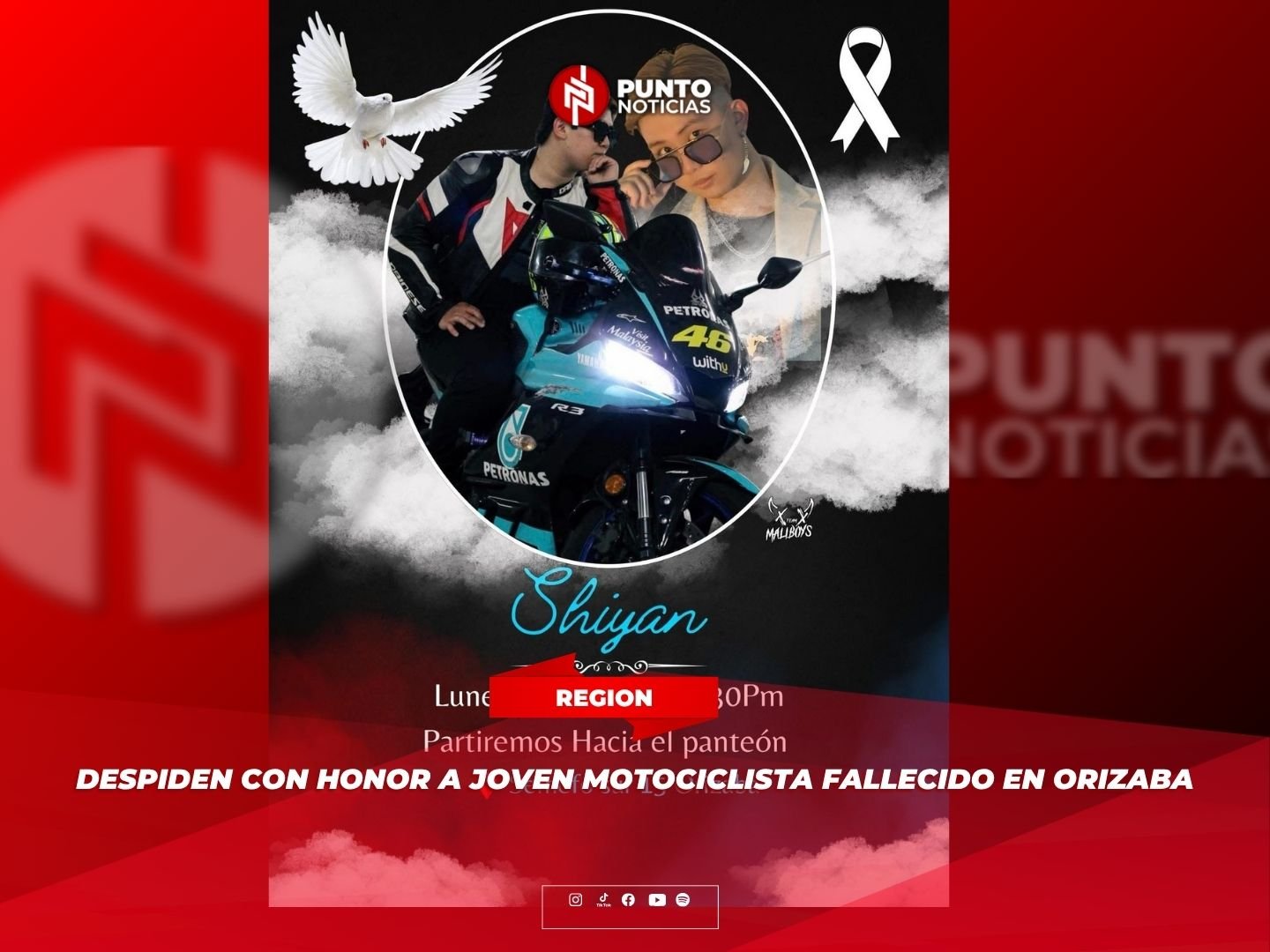 Despiden con Honor a Joven Motociclista Fallecido en Orizaba
