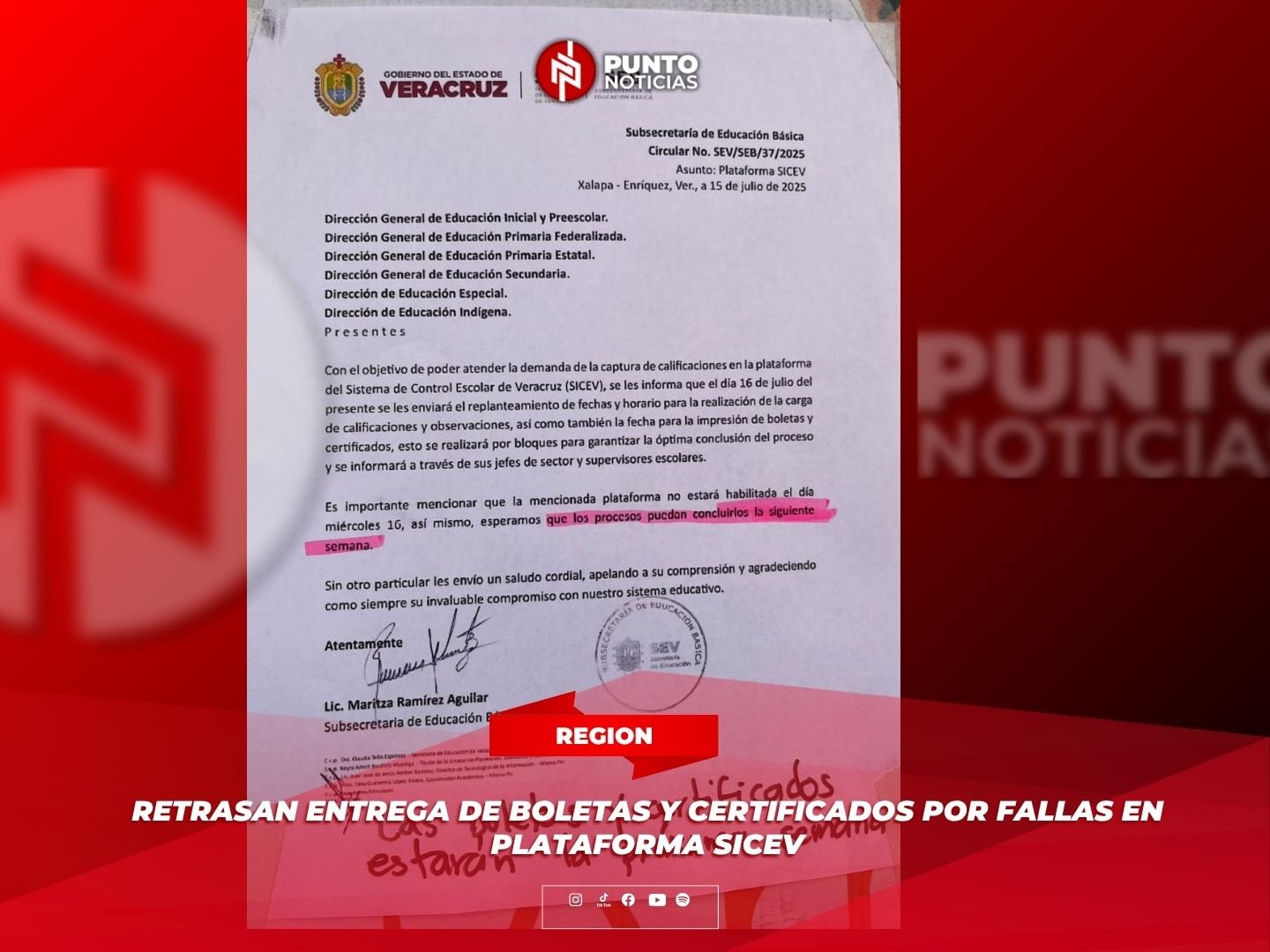 Retrasan entrega de boletas y certificados por fallas en plataforma SICEV