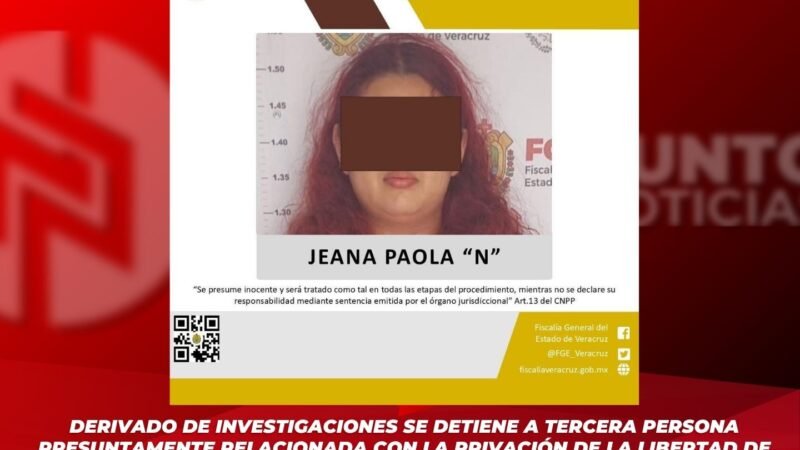 DERIVADO DE INVESTIGACIONES SE DETIENE A TERCERA PERSONA PRESUNTAMENTE RELACIONADA CON LA PRIVACIÓN DE LA LIBERTAD DE I.H.C.