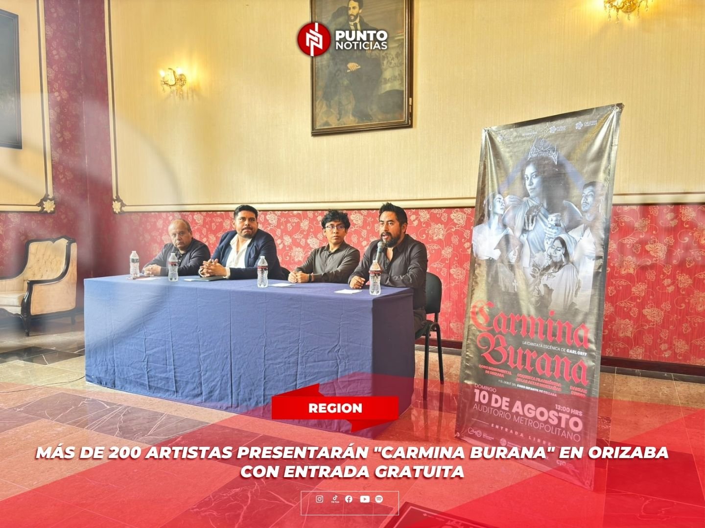 Más de 200 artistas presentarán “Carmina Burana” en Orizaba con entrada gratuita