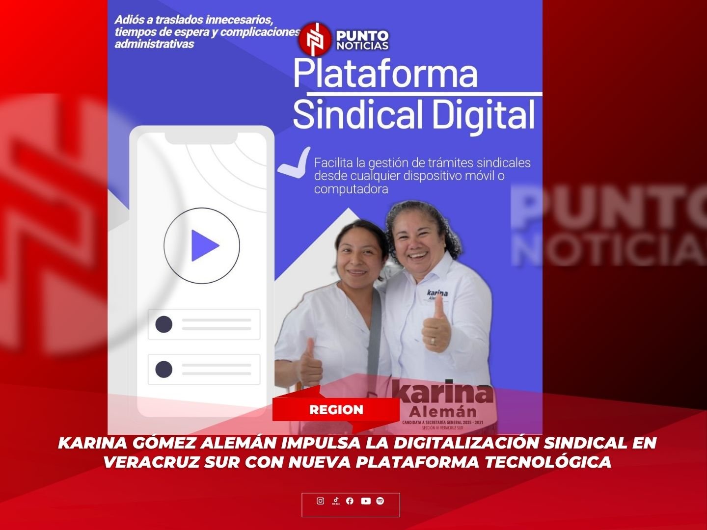 Karina Gómez Alemán impulsa la digitalización sindical en Veracruz Sur con nueva plataforma tecnológica