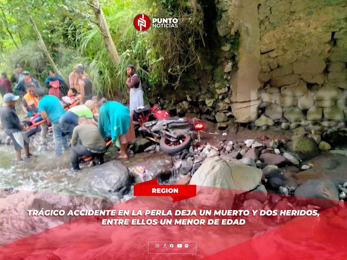 Trágico accidente en La Perla deja un muerto y dos heridos, entre ellos un menor de edad