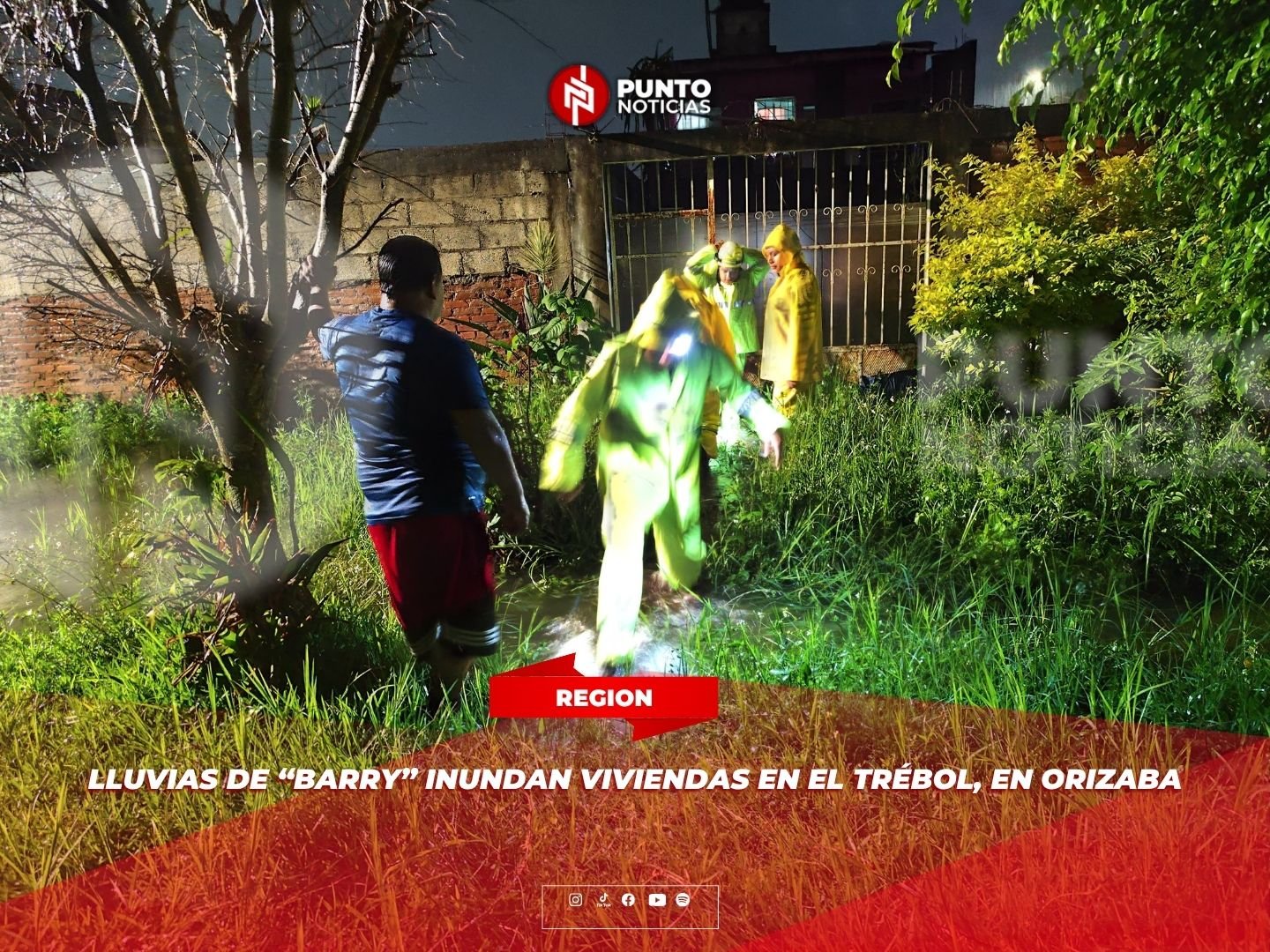 Lluvias de “Barry” inundan viviendas en El Trébol, en Orizaba