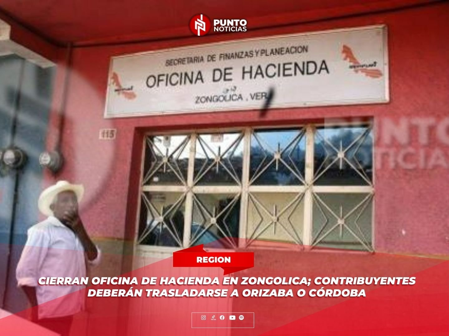Cierran Oficina de Hacienda en Zongolica; contribuyentes deberán trasladarse a Orizaba o Córdoba