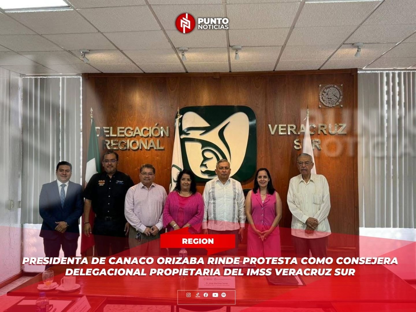 Presidenta de CANACO Orizaba rinde protesta como Consejera Delegacional Propietaria del IMSS Veracruz Sur