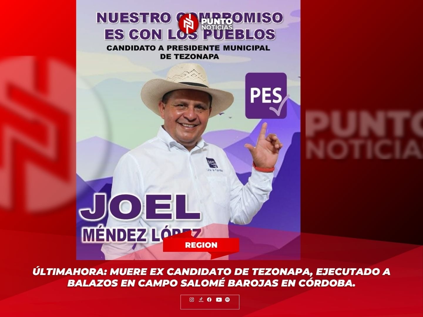 ÚLTIMAHORA: Muere ex candidato de Tezonapa, ejecutado a balazos en campo Salomé Barojas en Córdoba.